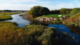 Georgian bay in front of Muskoka golf green